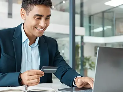 businessman on laptop